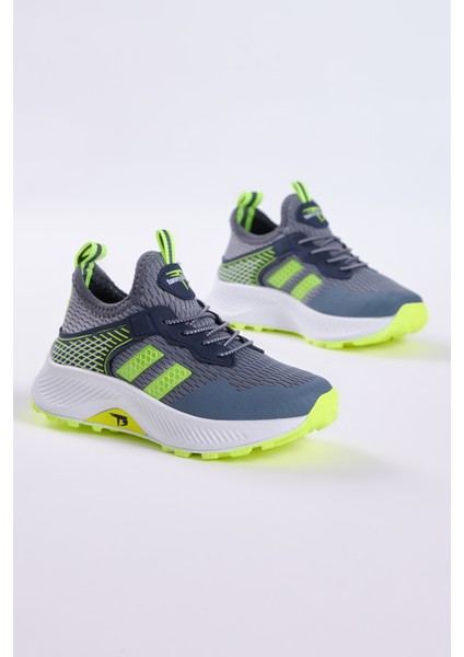 Çocuk Unisex Füme Sarı Rahat Kalıp Nefes Alabilen Kumaş Bağcıklı Sneaker10
