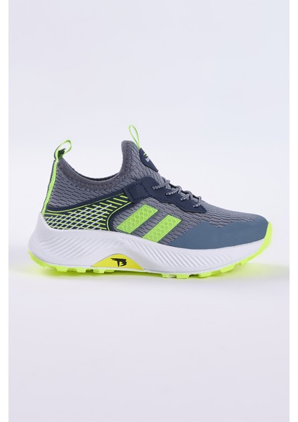 Çocuk Unisex Füme Sarı Rahat Kalıp Nefes Alabilen Kumaş Bağcıklı Sneaker10