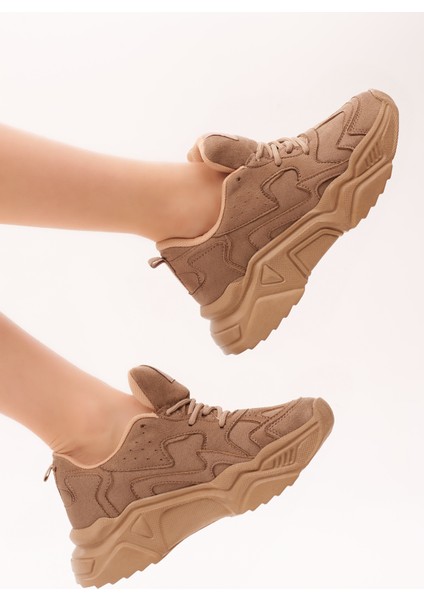 Kadın Bej Süet Spor Ayakkabı Dnz10 fiyatları