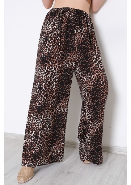 Desenli Bol Pantolon Leopar - 10552.1095.