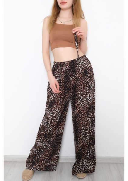 Desenli Bol Pantolon Leopar - 10552.1095. indirimleri
