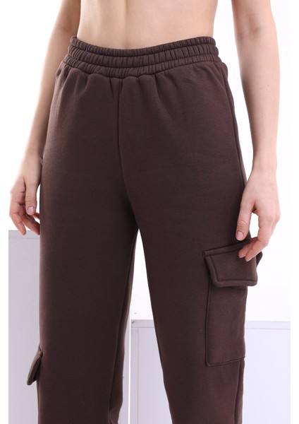 Yüksek Bel Eşofman Altı Jogger Kargo Cepli 3 Iplik indirimleri