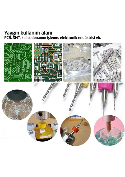 04101120 Mikro Matkap Ucu Seti 1.1 - 2.0 mm (10 Parça)