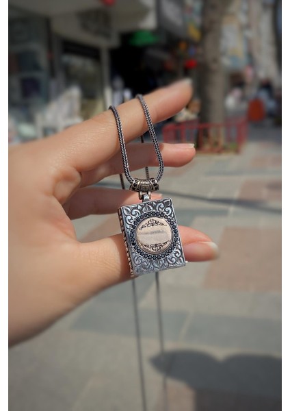 Gümüş Kare Muskalık Dua Kabı EL232E3