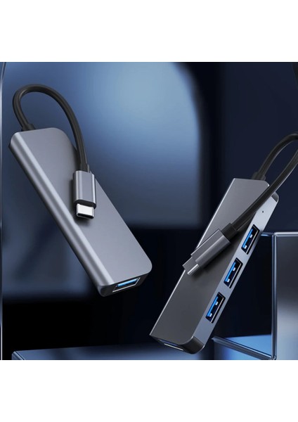 Type-C 1xusb 3.0 3xusb 2.0 Hub Otg Çoğaltıcı Adaptörü BYL-2013T