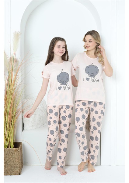 Anne Kız Aile I Love Yoga Pijama Takım Ayrı Ayrı Satılır 50101