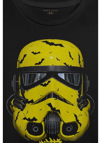 Star Wars Mask Sarı Baskılı Tişört T-Shirt