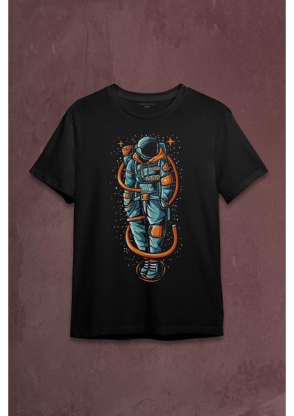 Uzayda Elleri Cebinde Astronot Cosmos Space Nasa Baskılı Tişört T-Shirt