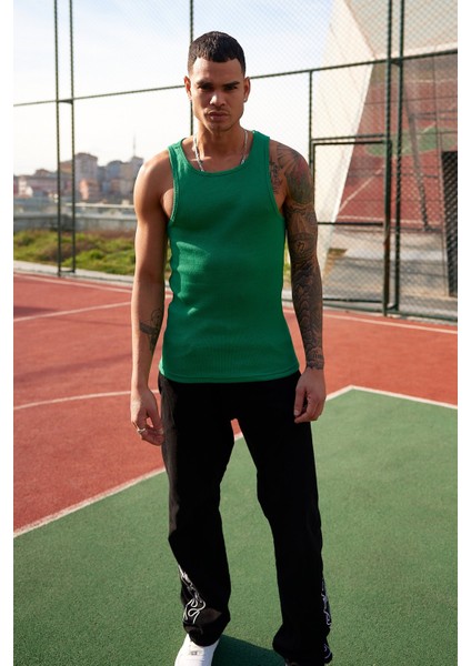 Benetton Basic Tank Top Full Likralı Erkek Atlet T-Shirt