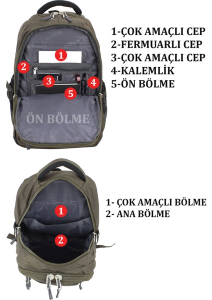 Dc Meilun Unisex Sırt Çanta Darbe Emici Sırt Desteği Laptop Bölmeli Su Geçirmez Kumaş modelleri