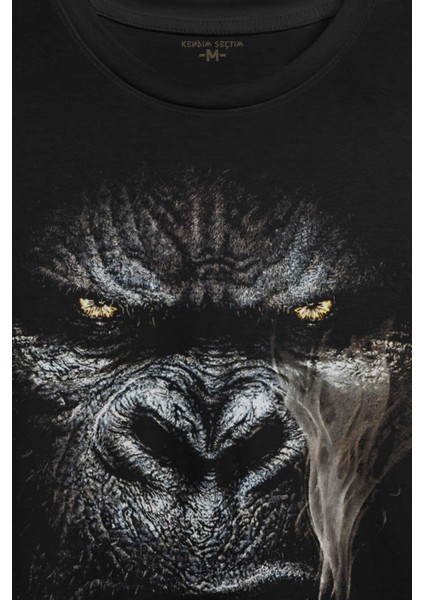 Puro Içen Şempanze Monkey Goril Maymun Baskılı Tişört T-Shirt fiyatları