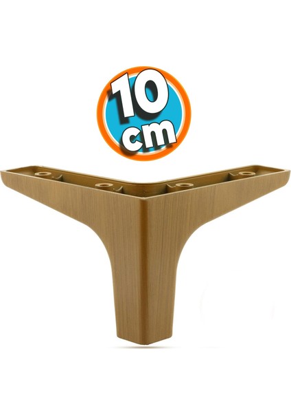 Mobilya Kanepe Çekyat Sehpa Tv Ünitesi Baza Koltuk Ayağı Koyu Ceviz Renk 10 cm Ayak