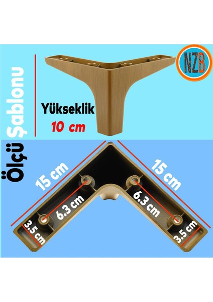 Mobilya Kanepe Çekyat Sehpa Tv Ünitesi Baza Koltuk Ayağı Koyu Ceviz Renk 10 cm Ayak fiyatları