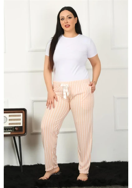 Kadın Pamuklu Büyük Beden Alt Pijama 27453