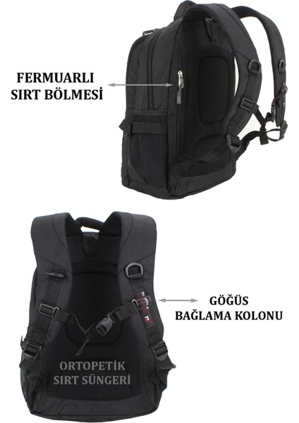 Dc Meilun Unisex Sırt Çanta Darbe Emici Sırt Desteği Laptop Bölmeli Su Geçirmez Kumaş fırsatları