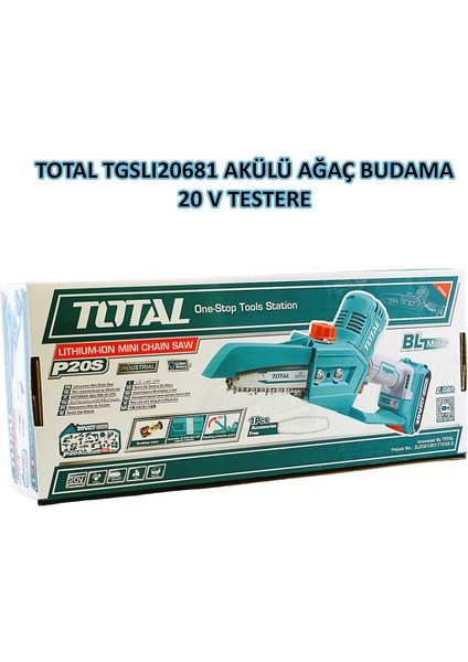 Total TGSLI20681 Çift Akülü Zincirli Testere 20V Li - On Akü