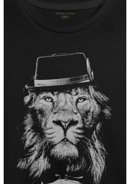 Suit Up Takım Elbiseli Aslan Modern Kıravat Arslan Baskılı Tişört T-Shirt