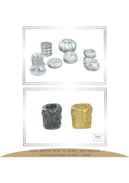 Şamdan Dekoratif Mumluk Şamdan Tealight Mum Uyumlu Erimiş Mum Orta Model