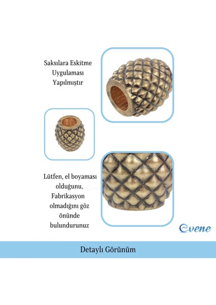 Saksı Çiçek Kaktüs Saksısı Lüx 15 cm Ananas Desen Saksı Çiçeklik