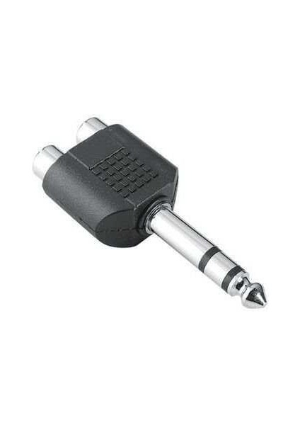 6.3 mm Erkek 2 Rca Dişi Jack Amfi 2 Rca Jack Çevirici