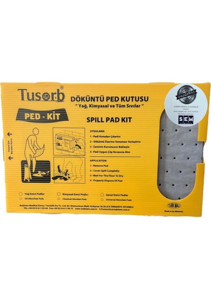 Semedis Döküntü Ped Kutusu Ped-Kit