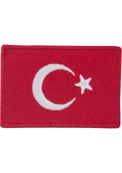 Türk Bayrağı Patch Kırmızı Nakış