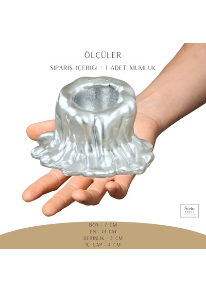 Şamdan Dekoratif Mumluk Şamdan Tealight Mum Uyumlu Erimiş Mum Küçük Model fiyatları