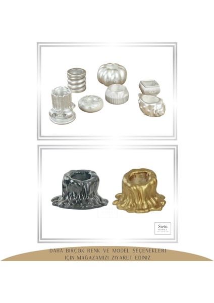 Şamdan Dekoratif Mumluk Şamdan Tealight Mum Uyumlu Erimiş Mum Küçük Model indirimleri