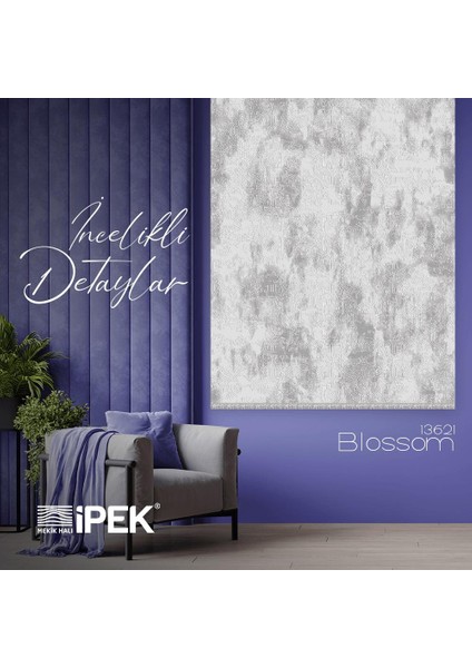 Pierre Cardin Ipek Mekik Halı Blossom Füme Ekru Retro Çizgili Halı