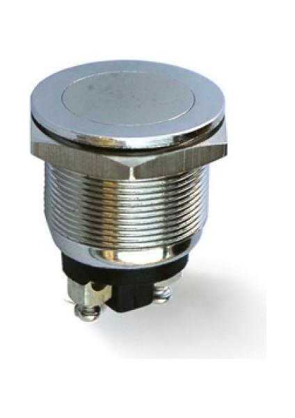 "182" 19 mm Metal Düz Push Buton