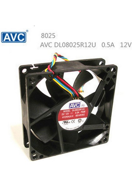 Avc 80X80X25 mm 12 Volt 0.50 Amper 4 Pin Fan