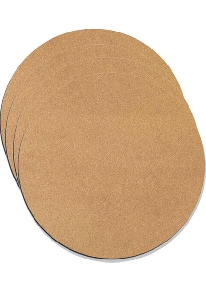 KralOfis Supla/Amerikan Servis 6 Adet 3mm Ham Mdf 32 cm Yuvarlak