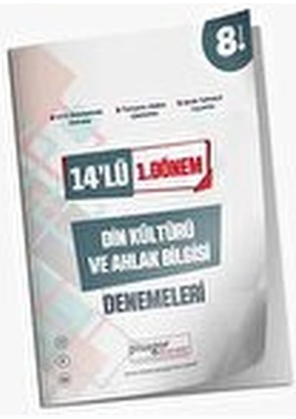Pisagor 8 Sınıf 14'lü 1. Dönem Din Kültürü ve Ahlak Bilgisi Denemeleri Zeka Küpü Yayınları