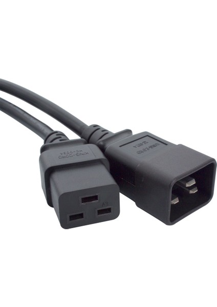 3x1.5 mm C19 - C20 Ups Power Uzatma Kablosu - 1.8 Metre