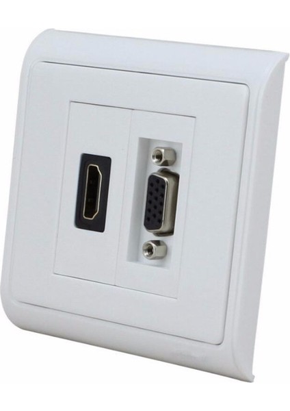 Sıva Altı Hdmı+Vga Dişi - Dişi Duvar Prizi