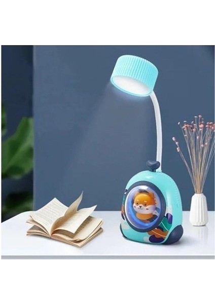 LED Pet Kabin Mini Masa Lambası Micro Şarj Girişli PG-0004AB