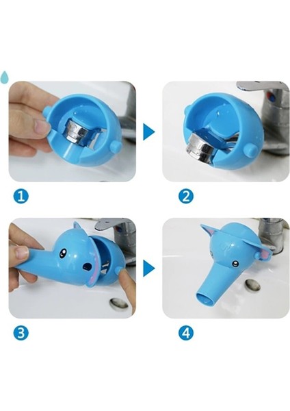 Sevimli Fil Tasarımlı Lavabo Bataryası Uzatması