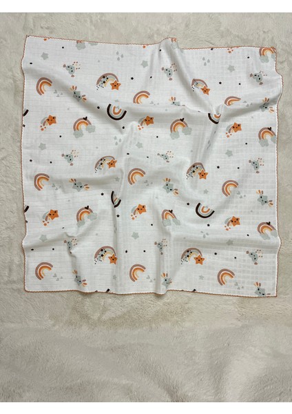 Çok Amaçlı Müslin Örtü 80 x 90 cm & Mendil Bebek/Çocuk/yeni Doğan Gökkuşağı Müslin Battaniye/müslin Bez modelleri