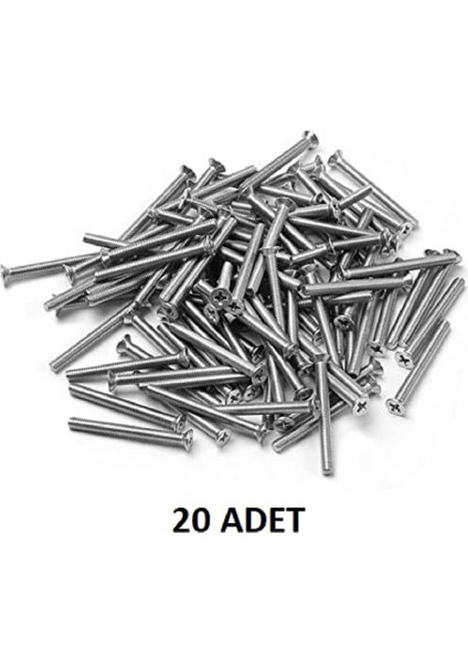 Vida Dişli Dın 965 Galvanizli 4X40 mm 20 Adet