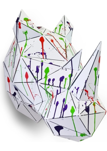 - Rhino Xl - 58 cm Metal Gergedan Heykeli