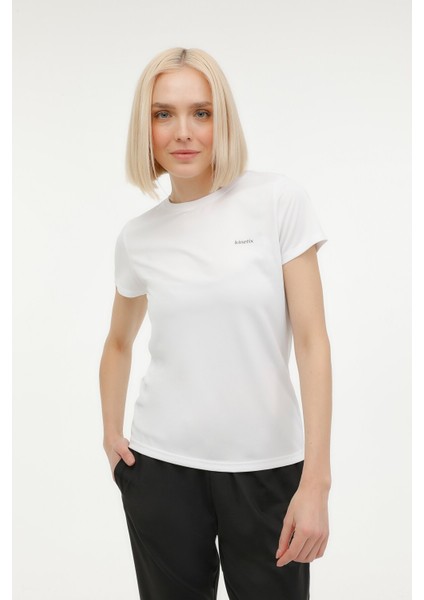 W-SN230 Basıc Pes C Neck Beyaz Kadın Kısa Kol T-Shirt