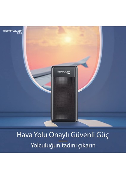 Coverzone Powerbank 20.000MAH Lityum Polimer Batarya 15W 3 Çıkışlı A-30 Güç Bankası Kapasite: 20.000MAH