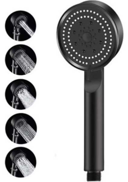 Sepeti Siyah Turbo Fan 5 Fonksiyonlu Duş Başlığı El Duşu modelleri