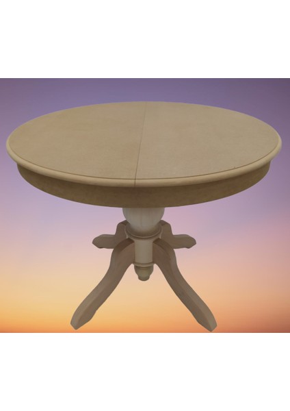 Masa Baba Ayak Kayın Kaplama Mdf Tabla Ihlamur Ağacı Ayak. Natüre 100 cm Açılır El Yapım