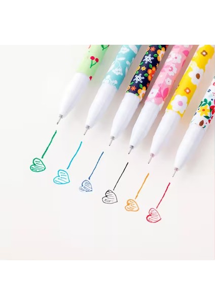 Çiçekli 6'lı Tükenmez Kalem Seti fiyatları