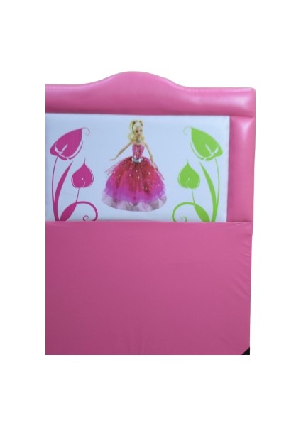 Başlık Lüx 90 cm Suni Deri Baskı Barby Pembe Renk Kapitone Düz Kumaş El Yapım