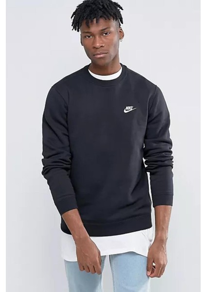 Sportswear Club Crew Standart Kesim Siyah Erkek Sweatshrit