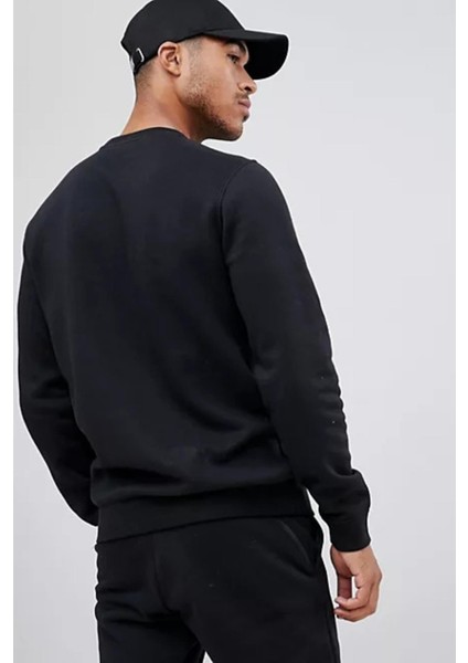 Sportswear Club Crew Standart Kesim Siyah Erkek Sweatshrit modelleri