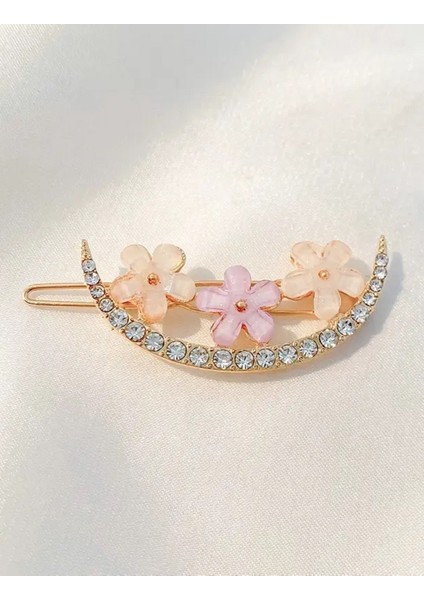 3lü Kalp ve Çiçek Figürlü Zirkon Taşlı Yan Toka Seti modelleri