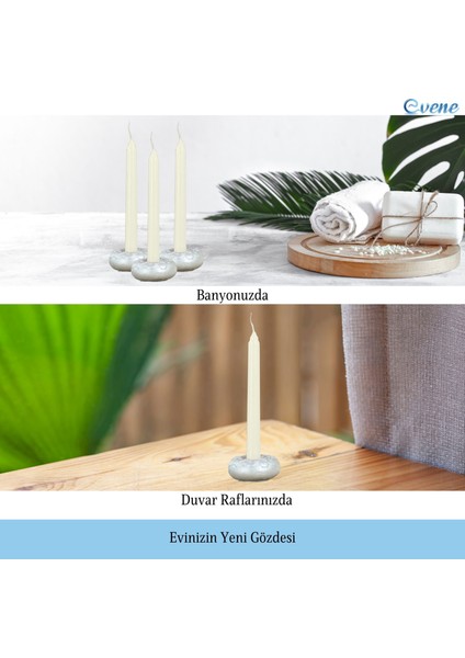 Mumluk Şamdan 3 Adet Ince Mum Uyumlu Donut Model indirimleri